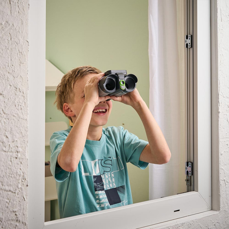 VTech interaktyvus vaizdo žiūronai | 2,4 colio spalvotas LCD, 2x optinis ir 4x skaitmeninis priartinimas, 5MP nuotraukos, žaidimai, žalia/juoda (80-6168604)
