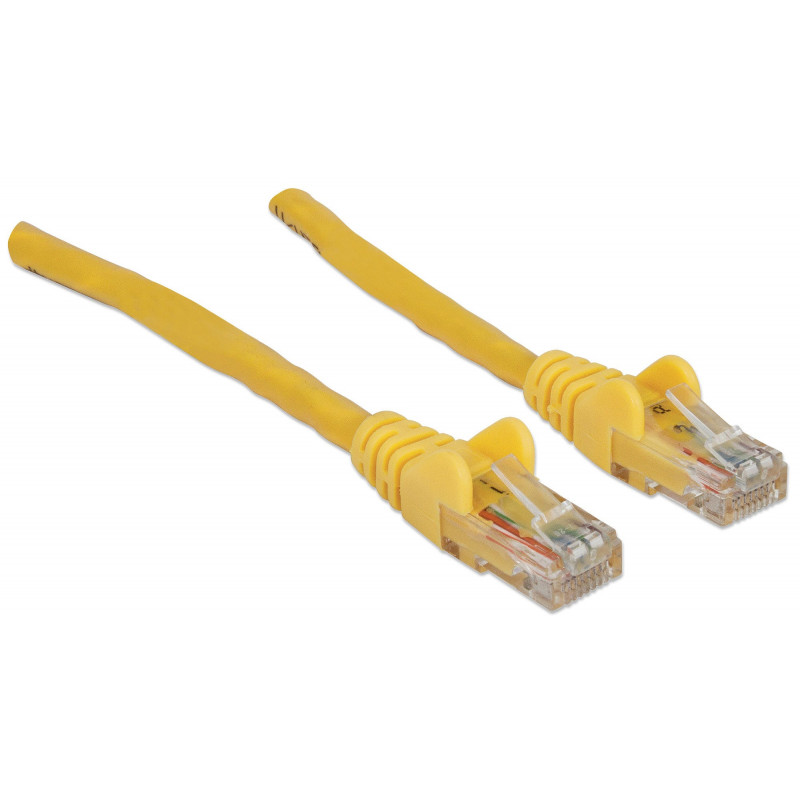 Intellinet Cat6 UTP tinklo kabelis, 2 x RJ45, lietas spaustukas, 15,0 m, geltonas (342407)