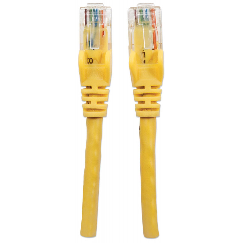 Intellinet Cat6 UTP tinklo kabelis, 2 x RJ45, lietas spaustukas, 15,0 m, geltonas (342407)