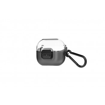 Samsung Galaxy Clip dėklas Buds 3 Pro ausinėms, permatomas TPU apsauginis dangtelis su karabinu GP-FPR630HICBW