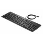 HP Business Slim USB klaviatūra - ispanų QWERTY, atspari išsiliejimui, juoda