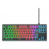 Trust Gaming GXT833 THADO TKL žaidimų klaviatūra - be skaitmenų bloko, metalinė viršutinė plokštė, daugiaspalvis LED apšvietimas, membrana, laidinė USB