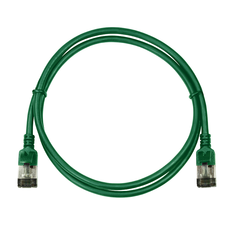 LogiLink SlimLine Cat 6a STP komutacinis kabelis RJ-45 5m žalios spalvos RAL 6029 CQ9075S