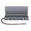 LogiLink UA0408 USB-C doko stotis su planšetinio kompiuterio laikikliu, HDMI 4K@60Hz, 100W PD, Gigabit Ethernet, sidabrinė
