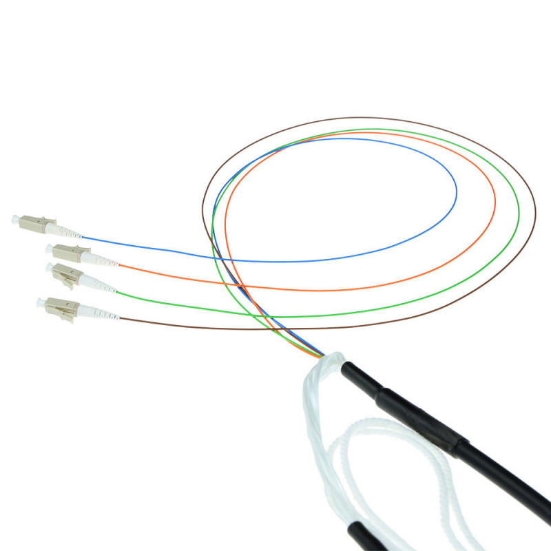 ACT RL4501 10 m vienmodis OS2 9/125 µm vidaus/lauko šviesolaidinis kabelis, 12 skaidulų, LC/UPC į LC/UPC, LSZH geltonas
