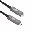 ACT USB-C 3.2 Gen2 aktyvusis optinis kabelis (AOC), skirtas jutikliniams ekranams, vaizdui, duomenims, maitinimui, 15 m (AK4335)