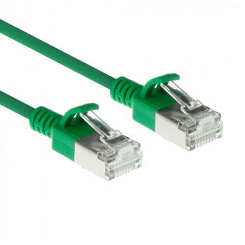 ACT Žalias 0,15 m LSZH S/FTP CAT6A Slimline Snagless RJ45 tinklo kabelis (DB7730)