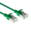 ACT Žalias 0,5 m LSZH S/FTP CAT6A plonas tinklo kabelis su apsauginiais fiksatoriais RJ45 (DB7700)