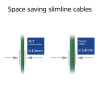 ACT Žalias 7m LSZH S/FTP CAT6A plonas apsaugotas nuo užkabinimo tinklo kabelis su RJ45 jungtimis (DB7707)