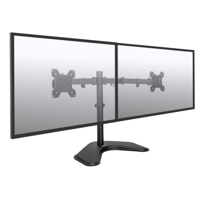 ACT AC8363 Dviejų monitorių laikiklis ant stalo 2 ekranams iki 32 inch - Tvirtinimas spaustuku ir kiauryme, VESA 75/100, 8 kg vienai rankai, juodas