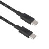 ACT USB 2.0 60W įkrovimo/duomenų kabelis USB-C į USB-C, juodas, 2m (AC3083)