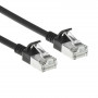 ACT juodas 2 metrų LSZH S/FTP CAT6A plonas tinklo kabelis su apsauginiais RJ45 jungtimis (DB7902)