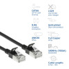 ACT juodas 2 metrų LSZH S/FTP CAT6A plonas tinklo kabelis su apsauginiais RJ45 jungtimis (DB7902)