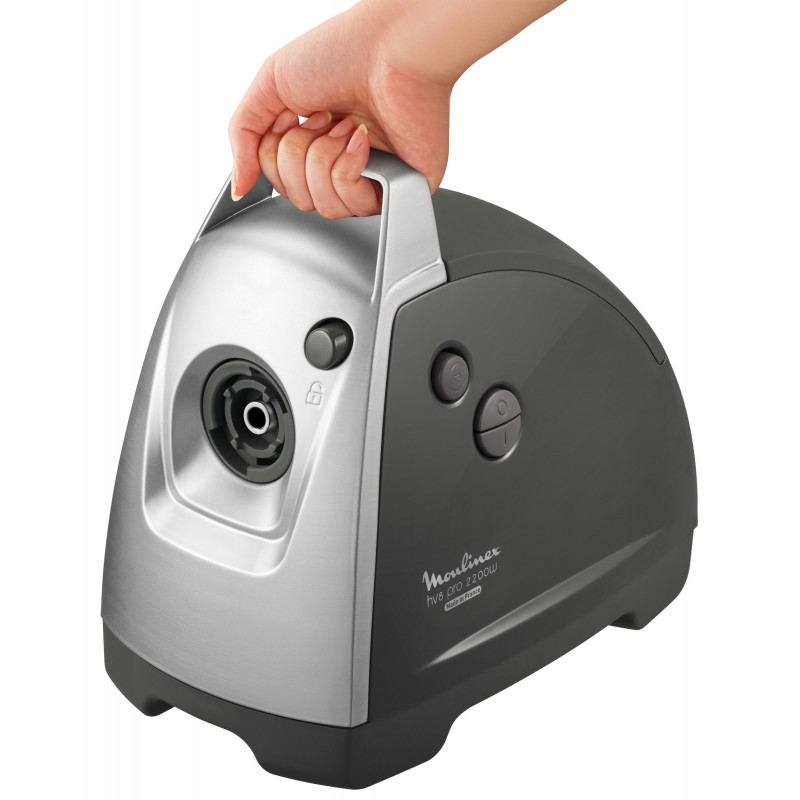 Moulinex ME6868 HV8 Pro 4-in-1 mėsos malūnėlis, 2200 W, 4,5 kg/min, 3 nerūdijančio plieno diskai, kebbe ir dešrų priedai, juoda/sidabrinė