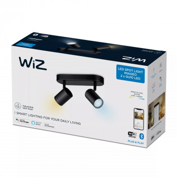 WiZ IMAGEO Prožektoriai Lubinė Lempa Tunable White 2x5W Juoda Atskiras Pakuotė