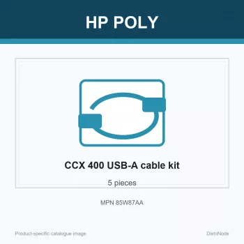 HP Poly CCX 400 USB-A į USB-A kabelis (5 vnt.), 190 mm, 210 mm, 55 mm, 300 g, Kinija