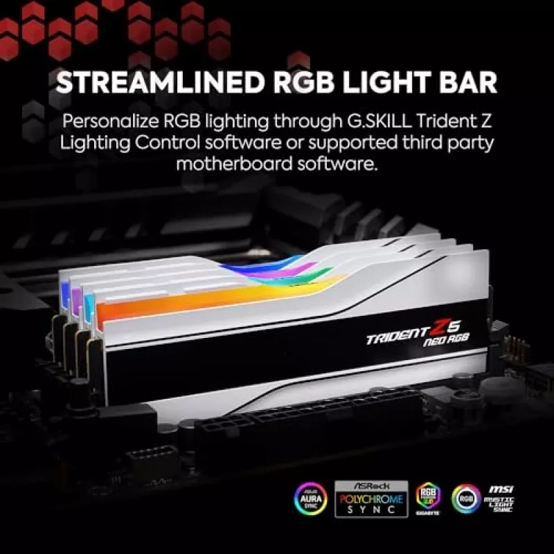 G.Skill Trident Z5 Neo EXPO RGB 64GB (2x32GB) DDR5 PC5-48000C30 6000MHz dviejų kanalų rinkinys