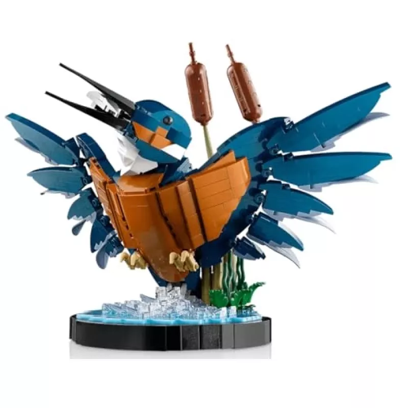 LEGO Icons Kingfisher Bird Set Model Building Kit for Adults to Build with Water Setting Display Stand Great Home and Office Desk Décor Valentine's
