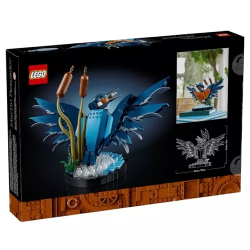 LEGO Icons Kingfisher Bird Set Model Building Kit for Adults to Build with Water Setting Display Stand Great Home and Office Desk Décor Valentine's