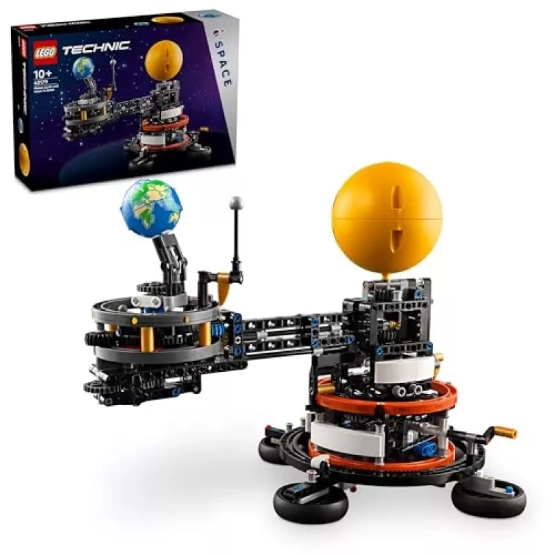LEGO Technic Žemė ir Mėnulis Orbitėje Kosminiai Žaidimai Vaikams Nuo 10 Metų Saulės Sistemos Konstruktorius su Planetomis
