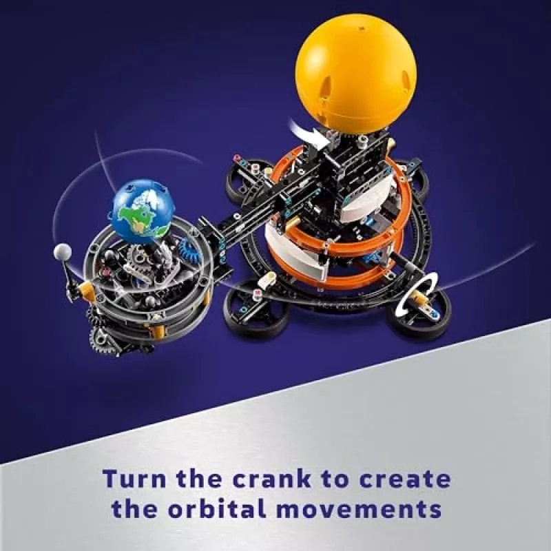 LEGO Technic Žemė ir Mėnulis Orbitėje Kosminiai Žaidimai Vaikams Nuo 10 Metų Saulės Sistemos Konstruktorius su Planetomis