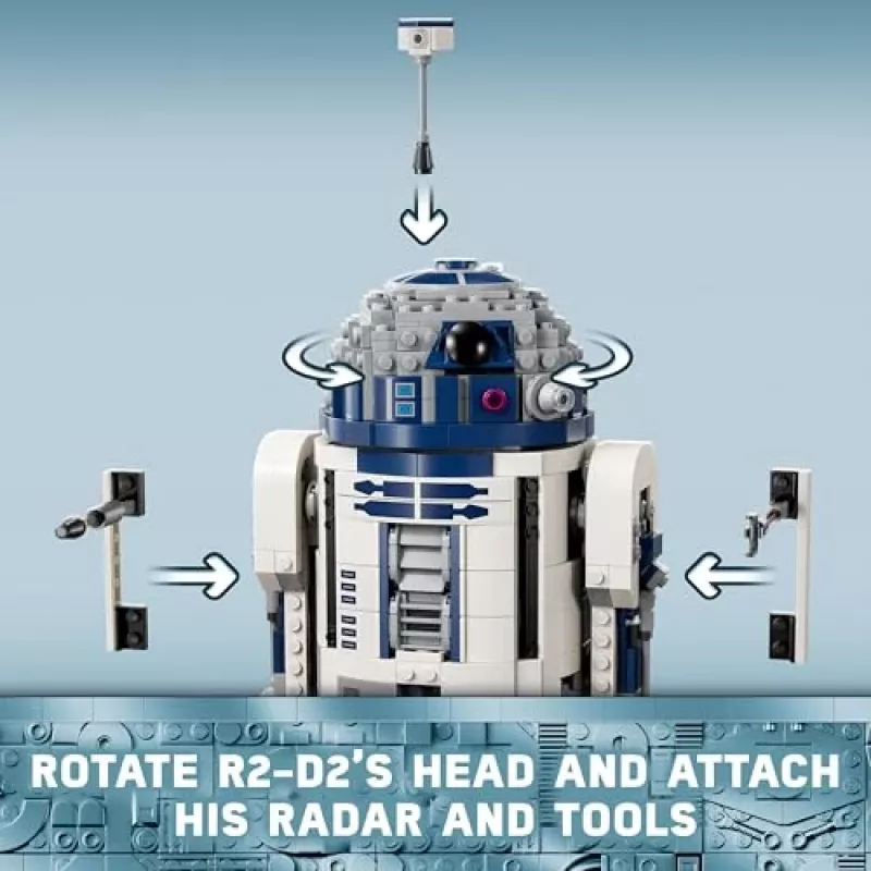 „LEGO“ surenkamas droidas R2‑D2 rinkinys 75379 — 1 050 detalių, nuo 10 metų, 160×110×240 mm, 0,24 kg
