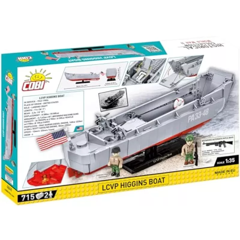 Statybinis rinkinys Cobi LCVP Higgins valtis 715 detalių amžius 8+
