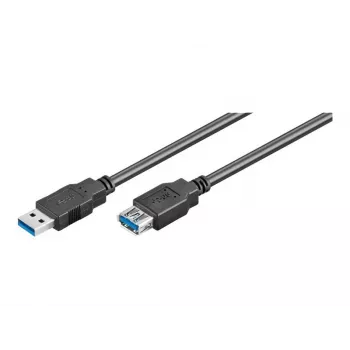 Wentronic Goobay USB 3.0 SuperSpeed ilginimo laidas, juodas, 5 m - USB 3.0 kištukas (A tipas) > USB 3.0 lizdas (A tipas) (95726)