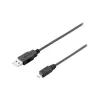 Equip USB 2.0 Type A to Micro-B kabelis, 1.0m, Juoda, 1 m, USB A, Micro-USB B, USB 2.0, Male/Male, Juoda