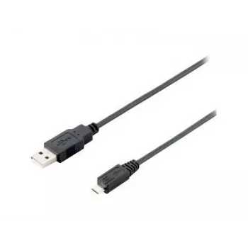 Equip USB 2.0 Type A to Micro-B kabelis, 1.0m, Juoda, 1 m, USB A, Micro-USB B, USB 2.0, Male/Male, Juoda