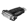 Wentronic Goobay HDMI™ / DVI-D adapteris, HDMI standartinis kištukas (A tipas), juodas - 19 kontaktų HDMI™ kištukas > DVI-D (24+1) lizdas (68098)