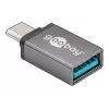 Wentronic Goobay USB-C™ adapteris - USB 3.0 A lizdas, pilkas - skirtas ryšiui tarp USB-C™ ir USB-A įrenginių (56621)