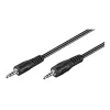 Wentronic Goobay 3,5 mm jungiamasis laidas, juodas, 2,5 m - 3,5 mm kištukas (3 kontaktų, stereo) > 3,5 mm kištukas (3 kontaktų, stereo) (50449)