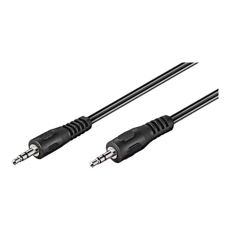 Wentronic Goobay 3,5 mm jungiamasis laidas, juodas, 2,5 m - 3,5 mm kištukas (3 kontaktų, stereo) > 3,5 mm kištukas (3 kontaktų, stereo) (50449)