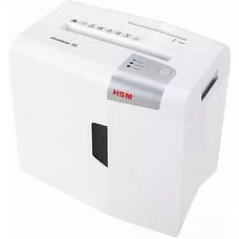 Popieriaus smulkintuvas HSM X5 dalelių pjovimo P-4, 22 cm darbinis plotis, 4,5 mm dalelės, 5 lapų talpa, 18 l dėžė