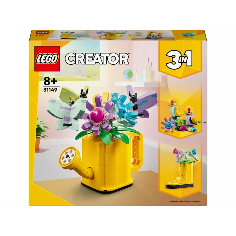 LEGO Creator gėlė laistytuve 31149 — surenkamas gėlių modelis, 420 dalių, 120×150×130 mm