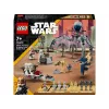 LEGO Star Wars klonų karių ir mūšio droidų mūšio paketas statybiniai žaislai vaikams su greitaeigiu motociklu, transporto priemone, 4 mini figūrėlėmis ir 5 figūromis, dovana berniukams