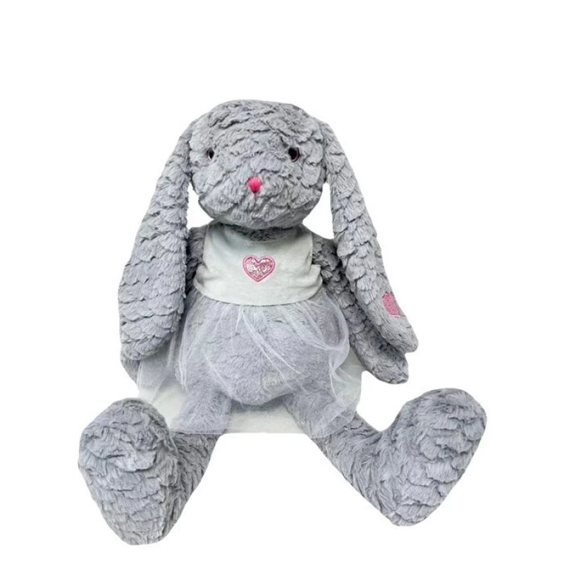 Minkštas žaislas Plush Toy TULILO Mascot Rose Bunny 32 cm pilkas - pliušinis triušis 32 cm