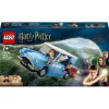 LEGO Harry Potter Skraidantis Ford Anglia automobilio žaislas 7 metų ir vyresniems vaikams, berniukams ir mergaitėms, pastatomas modelis su Roniu Vizliu minifigūrėle ir Hedviga