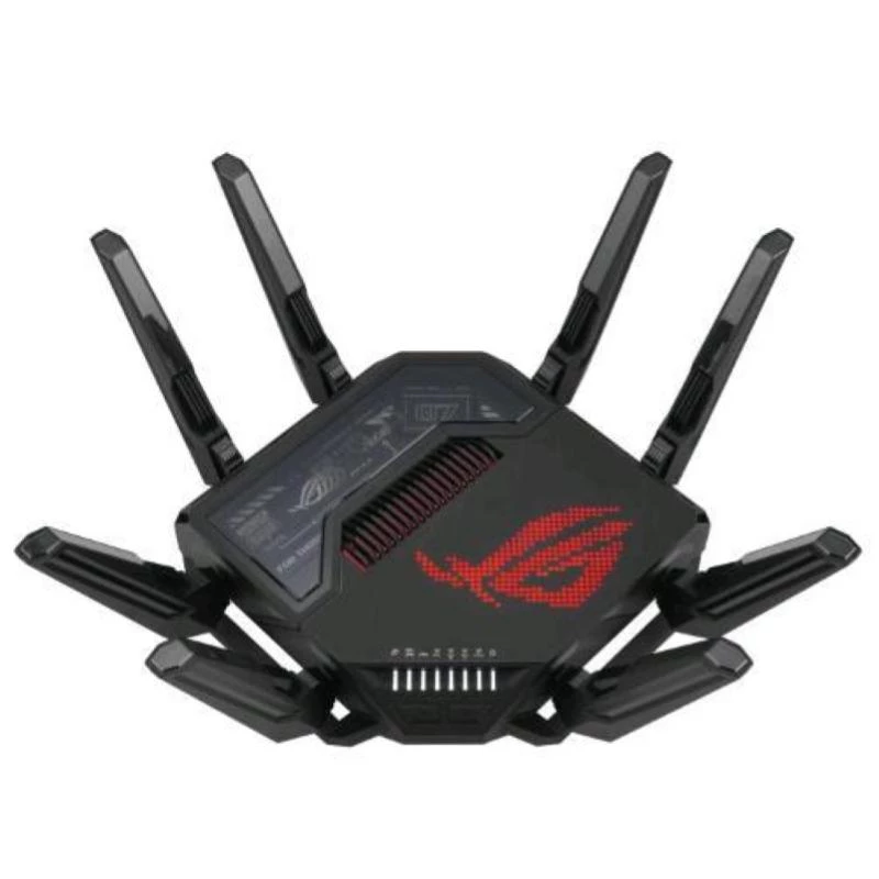 ASUS ROG Rapture GT-BE98 belaidis maršrutizatorius 10 Gigabit Ethernet keturjuostis (2,4 GHz / 5 GHz-1 / 5 GHz-2 / 6 GHz) Juoda