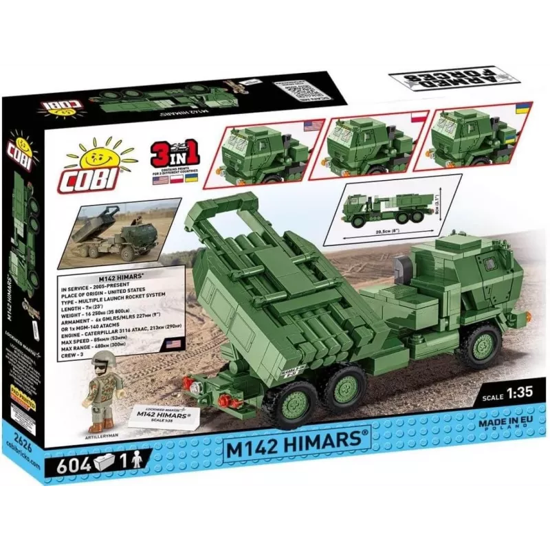 COBI 2626 Armed Forces M142 HIMARS 621 detalės