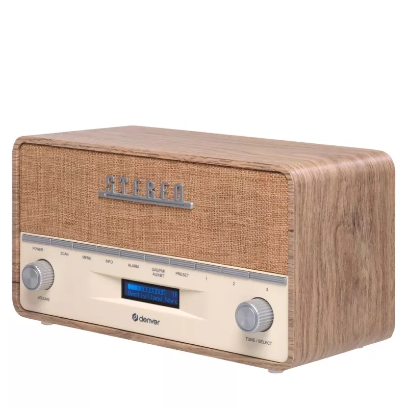 Nešiojamasis radijas Denver DAB-36LW skaitmeninis imtuvas DAB+ 5W LCD