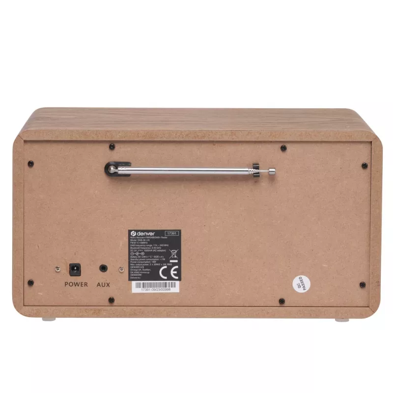 Nešiojamasis radijas Denver DAB-36LW skaitmeninis imtuvas DAB+ 5W LCD