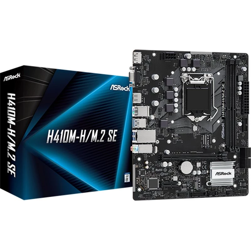 Pagrindinė plokštė ASRock H410M-H/M.2 SE Intel H370 LGA 1200 micro ATX