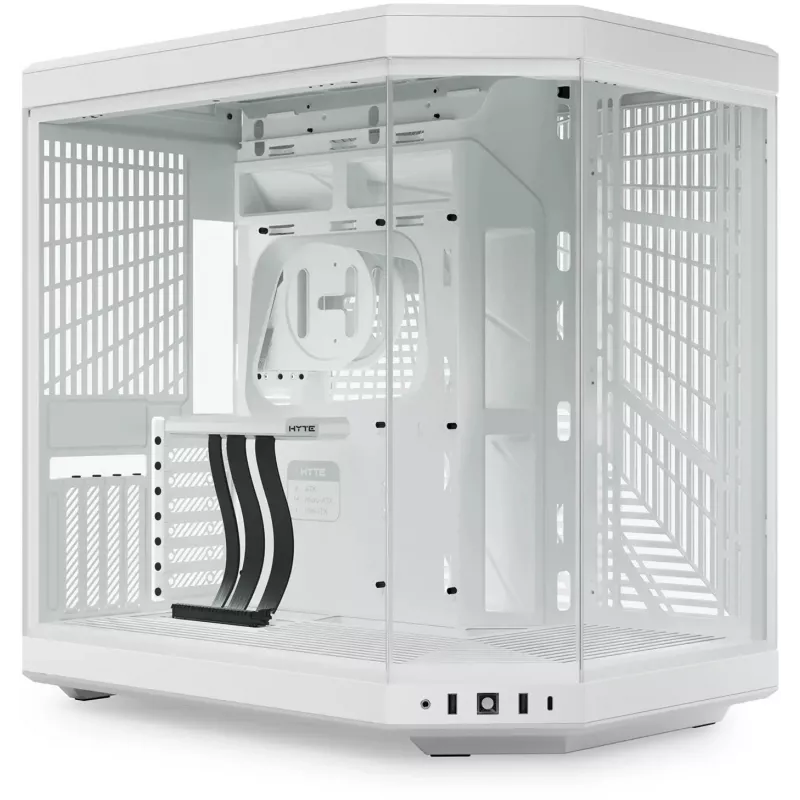 PC korpusas HYTE Y70 Midi Tower baltas – palaiko EATX, GPU iki 42,2 cm, CPU aušintuvo aukštis 18 cm