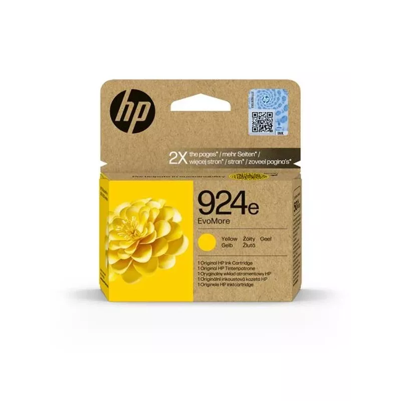 HP 924e EvoMore Geltona Originali rašalo kasetė