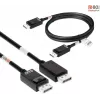 CLUB3D DisplayPort 2.1 dvikryptis VESA DP80 sertifikuotas laidas 4K240Hz, 8K60Hz arba 10K30Hz M/M 1,2 m / 3,94 pėd.
