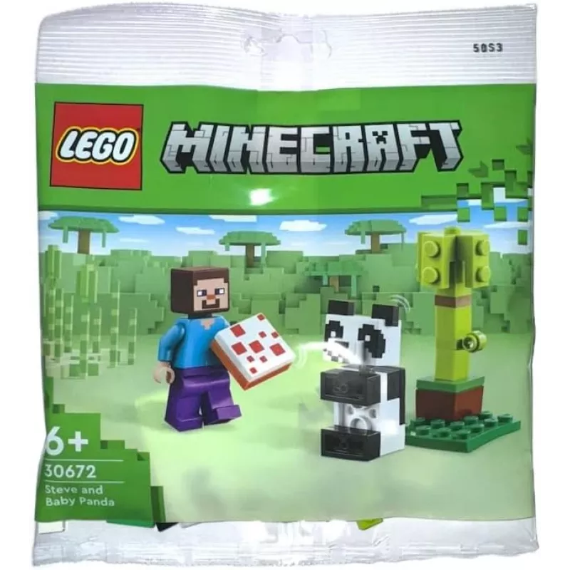 LEGO Minecraft Steve ir mažoji panda 30672 Polybag