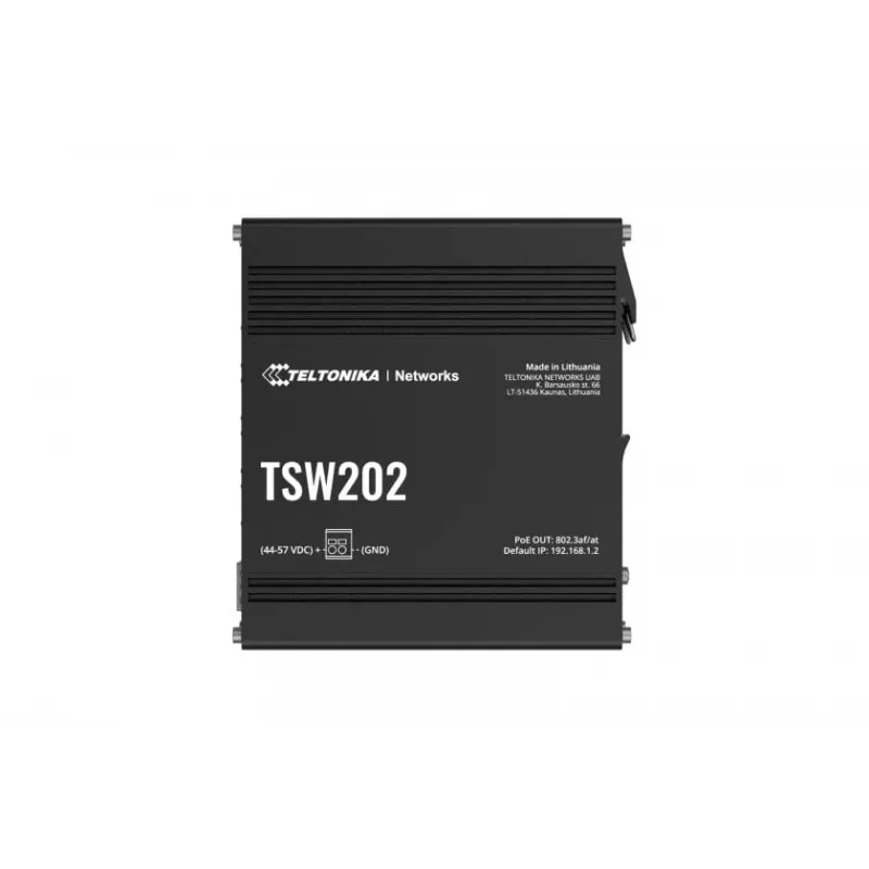 Teltonika TSW202 valdomas L2 Gigabit eterneto (10/100/1000) maitinimo per eternetą (PoE) aliuminis, mėlynas