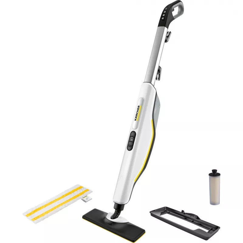 Garų šluota Kärcher SC 3 UPRIGHT — 0,5 L bakelis, 1600 W, įkaista per 30 s, nuimamas bakelis, kilimų slydiklis